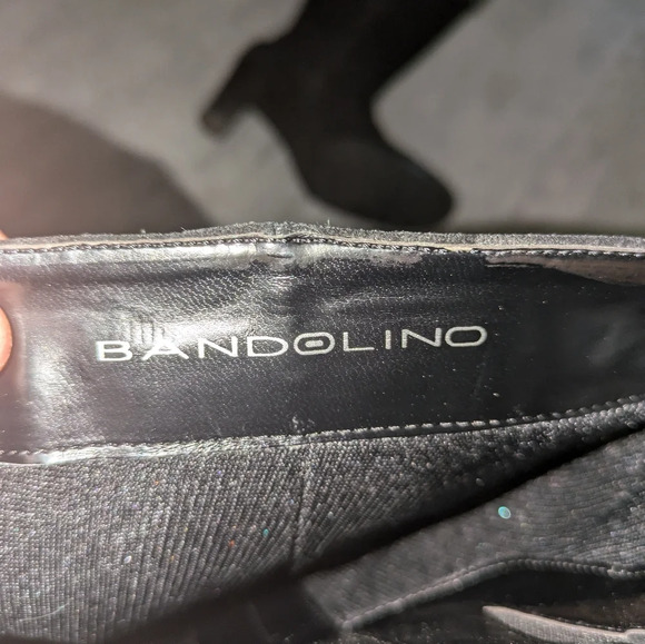 Bandolino Black Suade Heeled Boots. Size 8M - Picture 3 of 7